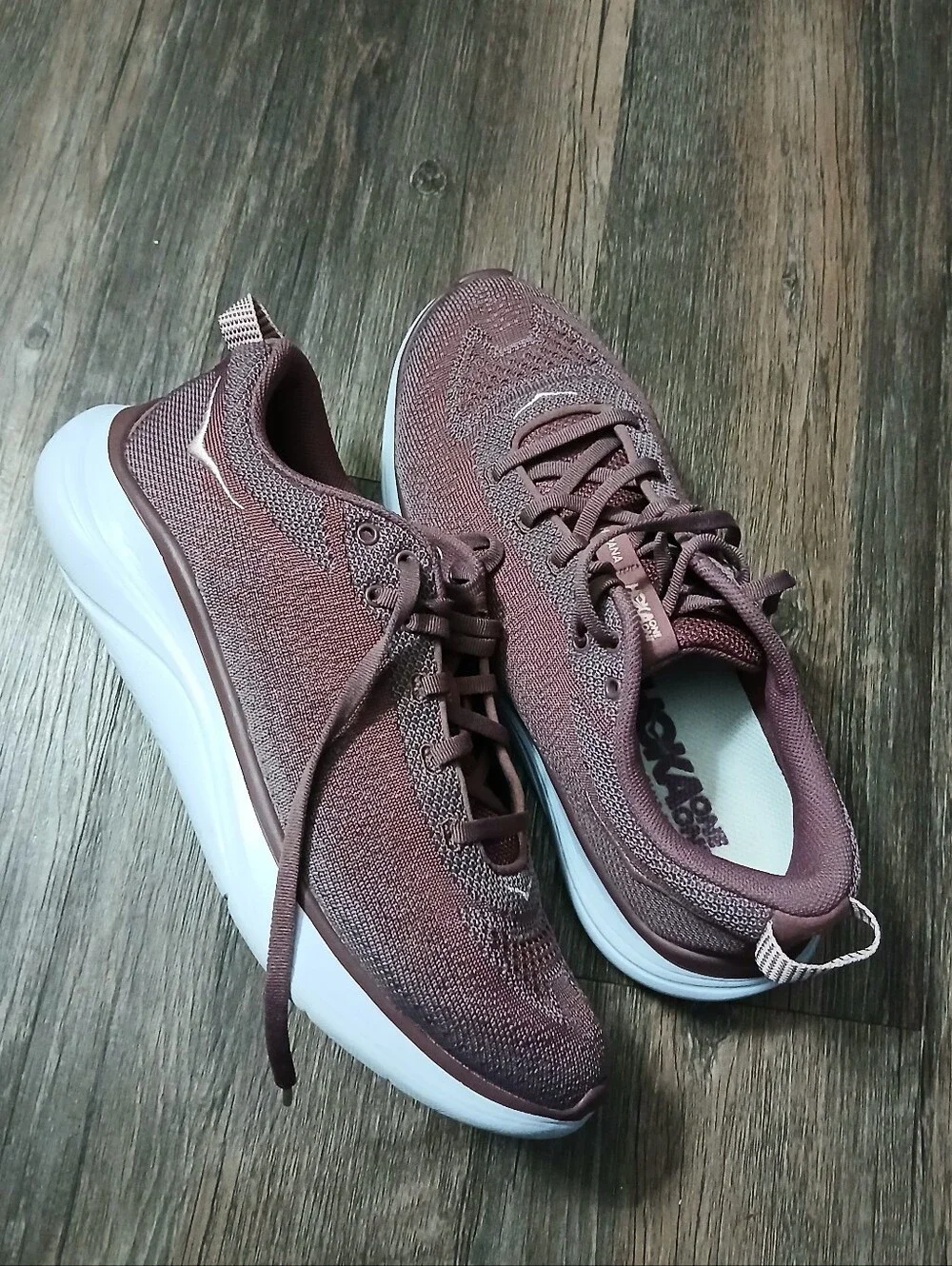 Hoka One One Hupana Women's Dusty Brown Knit Sneakers